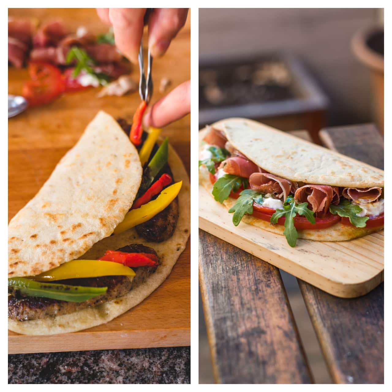 Piada Pork Star e The Queen a Piadina Bar & Kitchen a Perth.