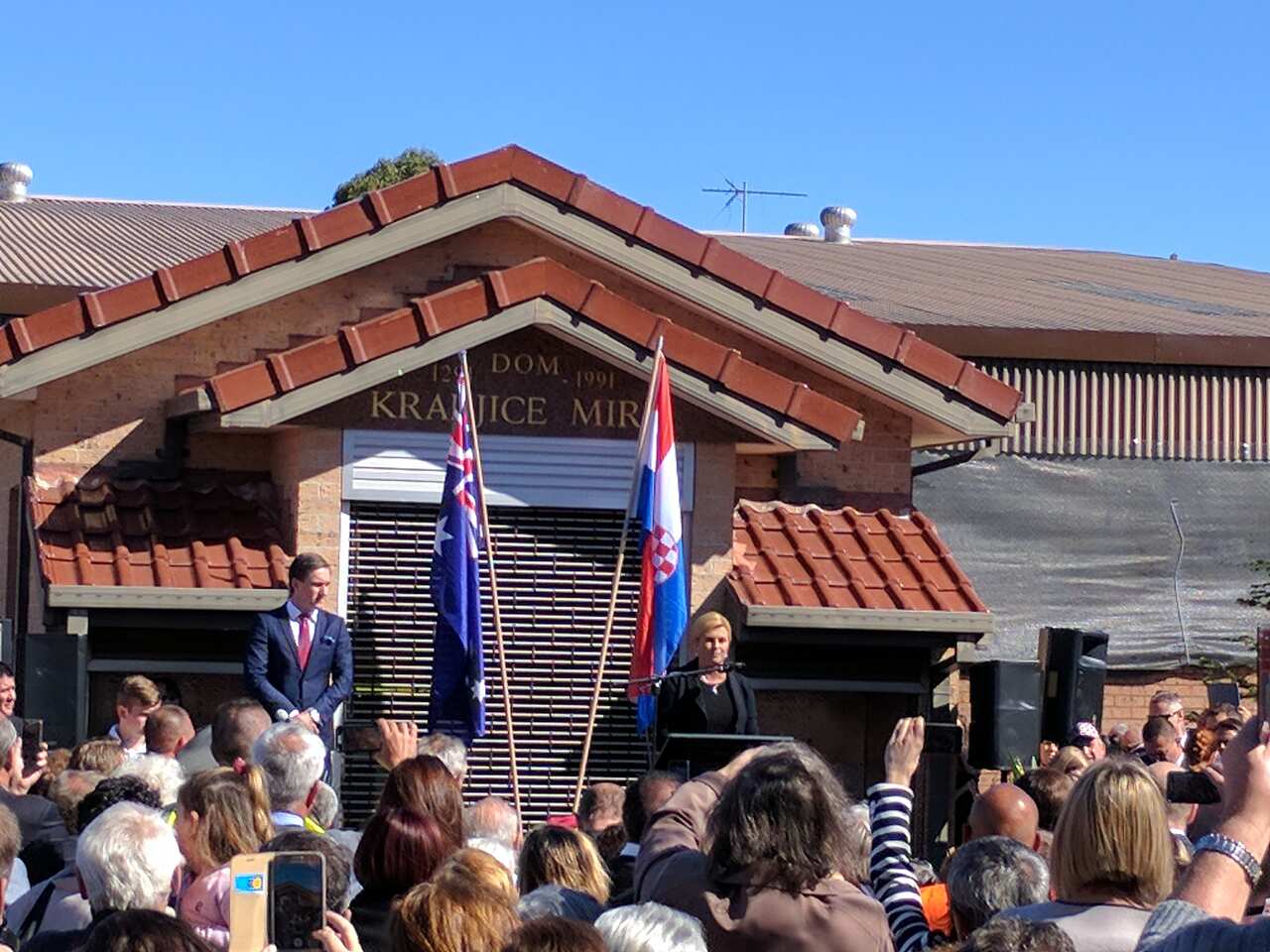 Predsjednica RH Kolinda Grabar Kitarović, obraćanje okupljenima u Hrvatskom katoličkom centru, St John's Park
