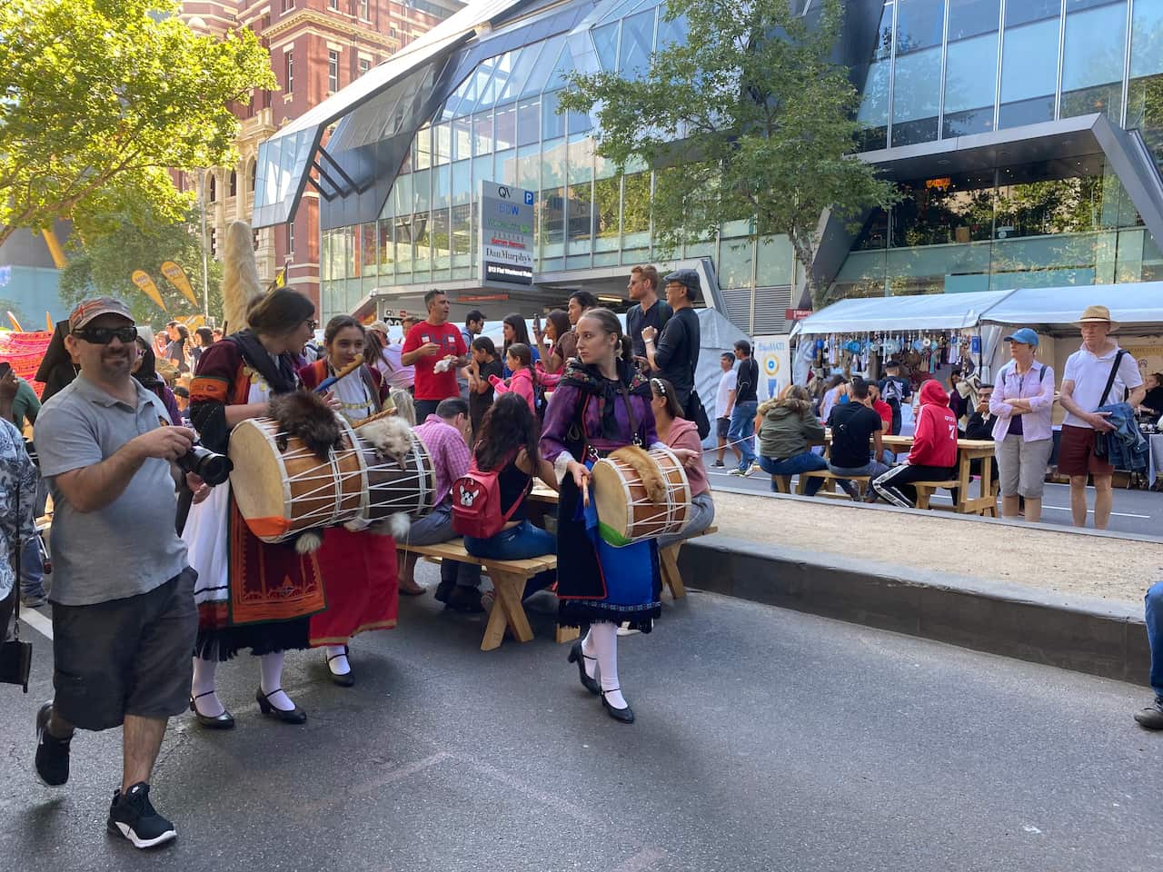 Participants at Melbourne's Greek festival