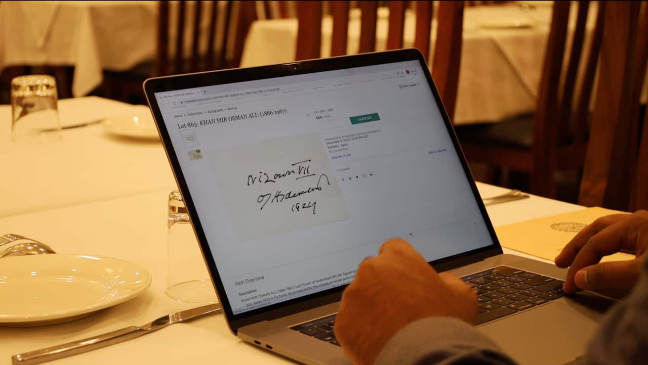 Nizam post card auction