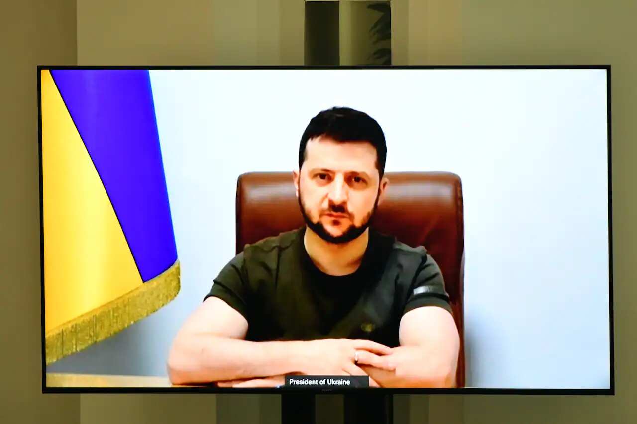 Over the past month, Mr Zelenskyy has addressed the parliaments of the US, UK, and EU, appealing for more missile and weapons support.