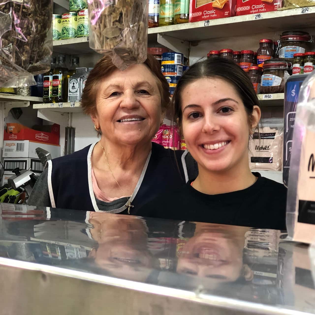 Grandmother and granddaughter, Mersina and Melissa Broumis