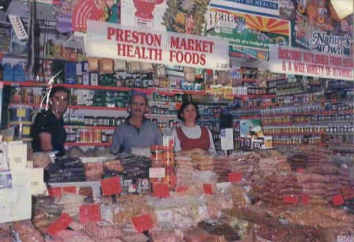 old photo of Preston Market shop