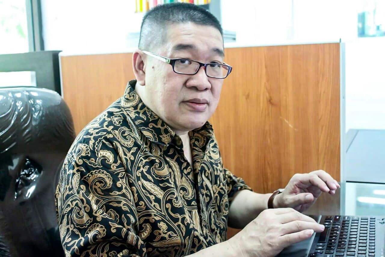 Prof Bagong Suyanto, Sociology Professor at Airlangga University working at his office – Surabaya, 2019.