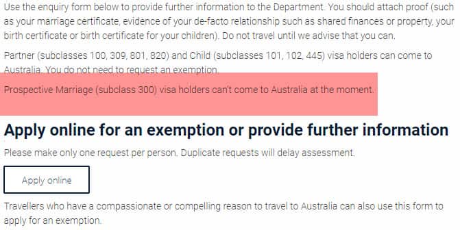 Prospective marriage visa
