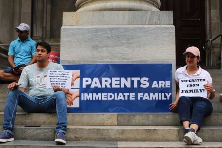 Protest to include parents as immediate family members