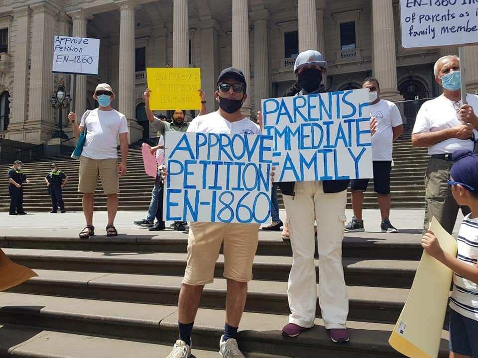 Protest to include parents as immediate family members held in various Australian cities.