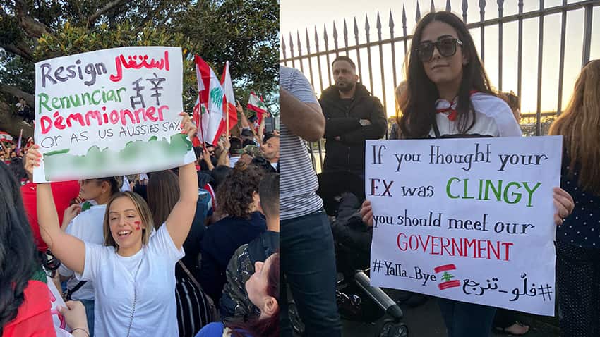 Lebanese protest Sydney
