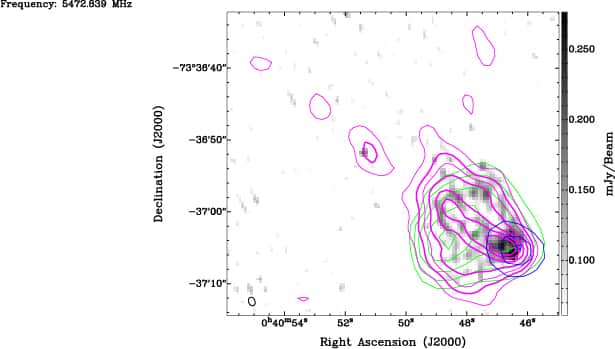 One of the fastest moving pulsars traveling through space. 