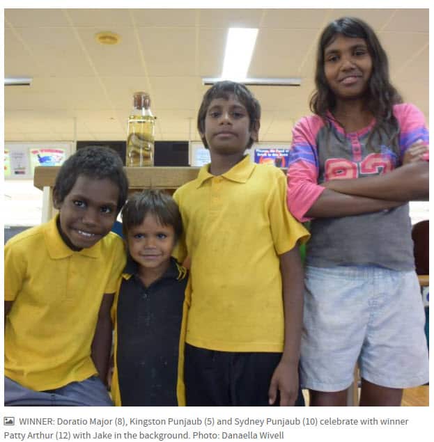 Some Mt Isa children featured in a newspaper article, who have the surname Punjaub