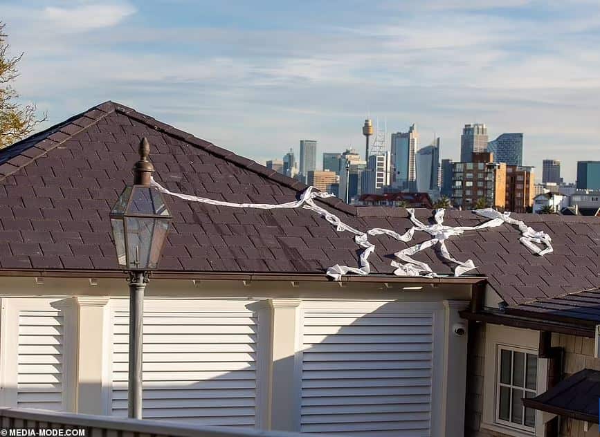 Qantas CEO Alan Joyce's house was targeted by furious protesters overnight on Monday.