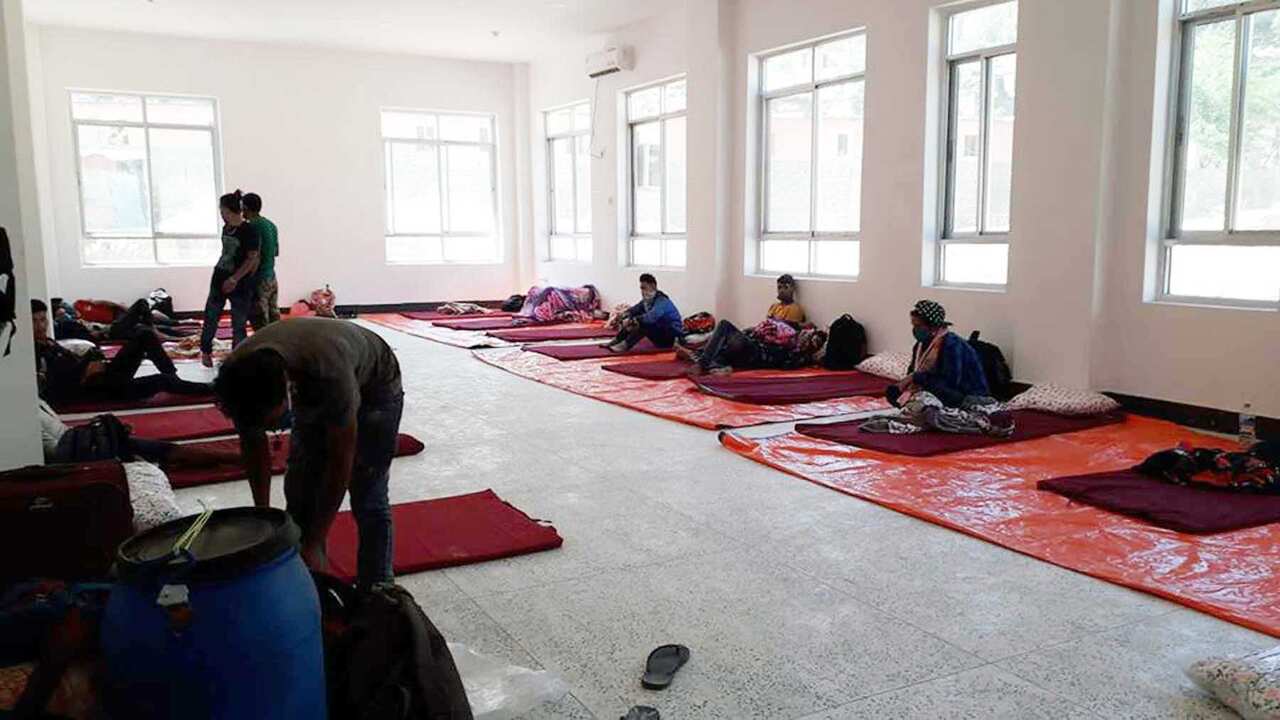 Coronavirus quarantine ward in Doti, Nepal for people who arrived from India.