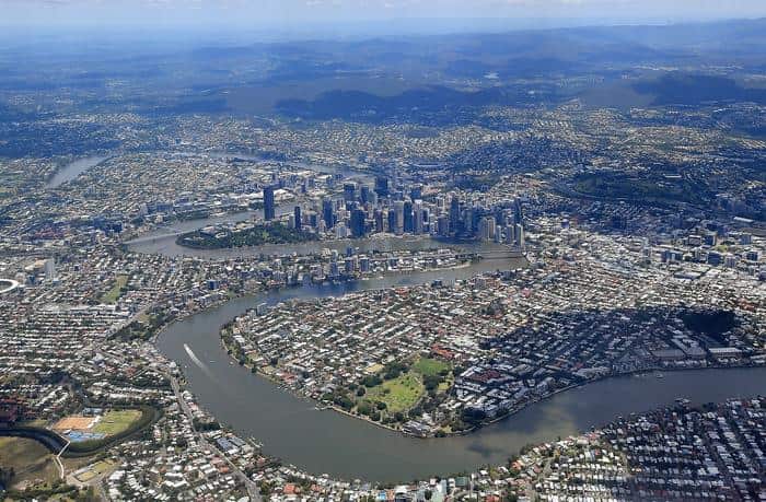 Brisbane river and the city of Brisbane