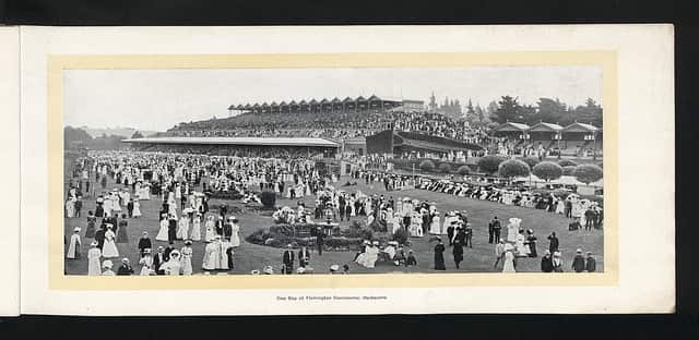 Flemington racecourse in Melbourne, 1912