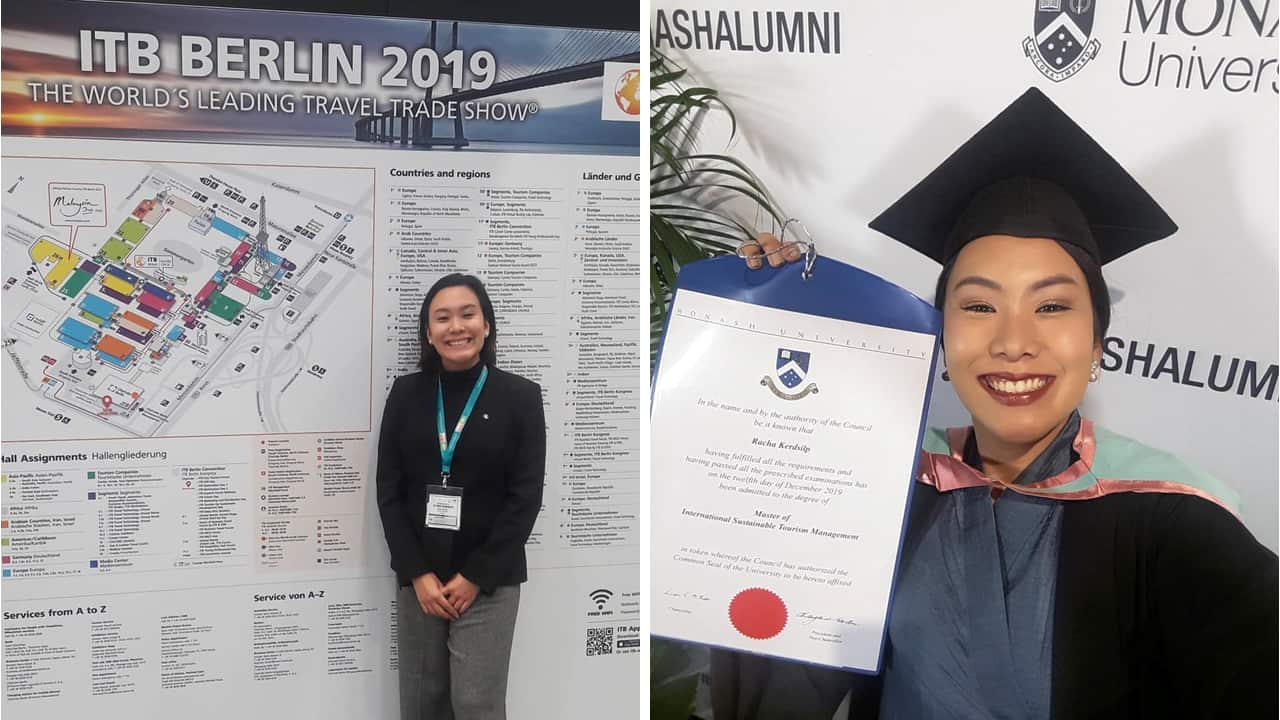 คุณรชา เกิดศิลป์ อดีตนักเรียนทุนรัฐบาลออสเตรเลียสาขาการท่องเที่ยว