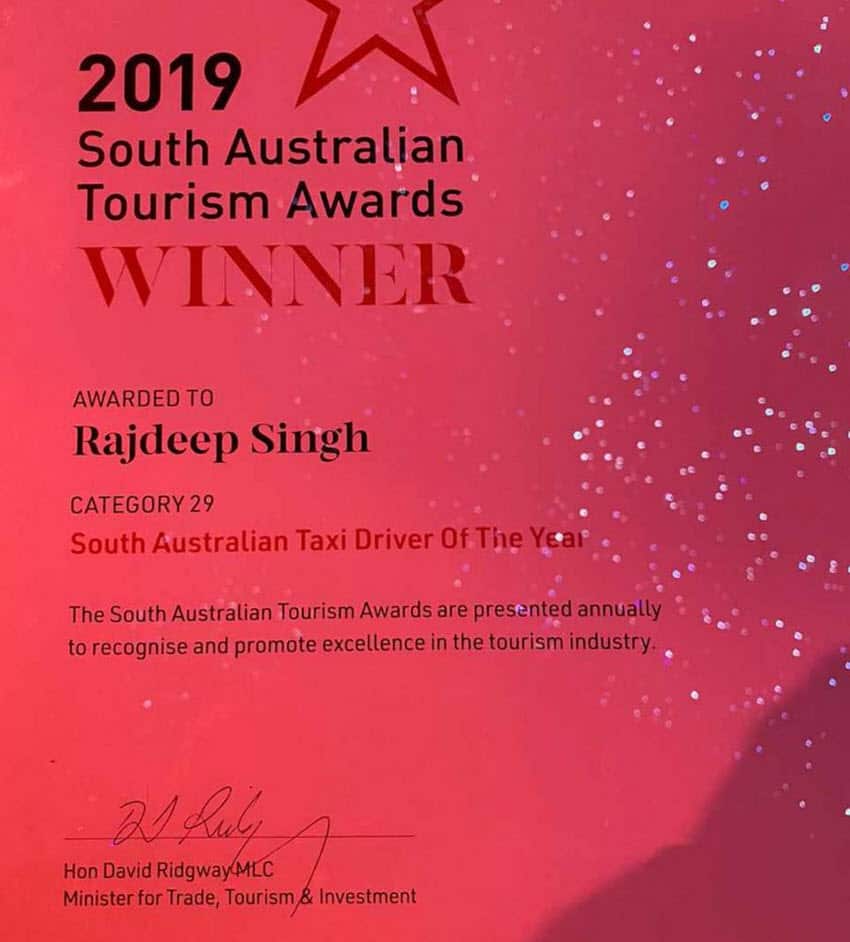 भारतीय ऑस्ट्रेलियाई राजदीप सिंह बने ‘टैक्सी ड्राइवर ऑफ़ दा ईयर’