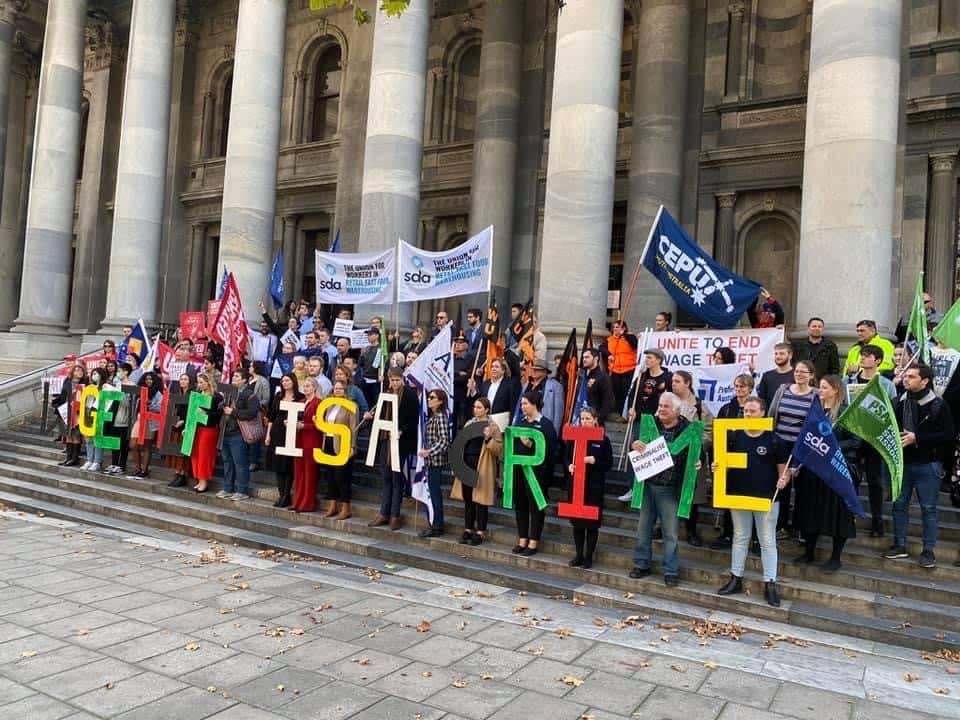 rally outside SA parliament