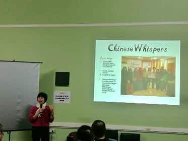 Rani Pramesti speaks on the Chinese Whispers