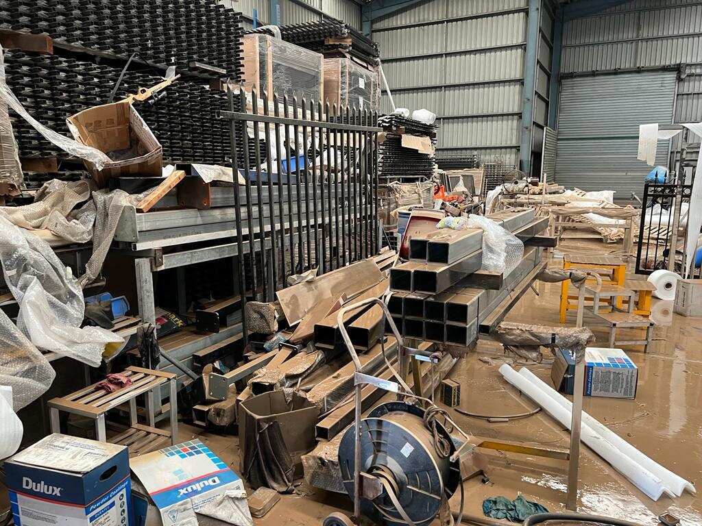 Over 90 tons of aluminium and 350 tons of steel along with some other machinery has been covered in the layers of mud due to floods.