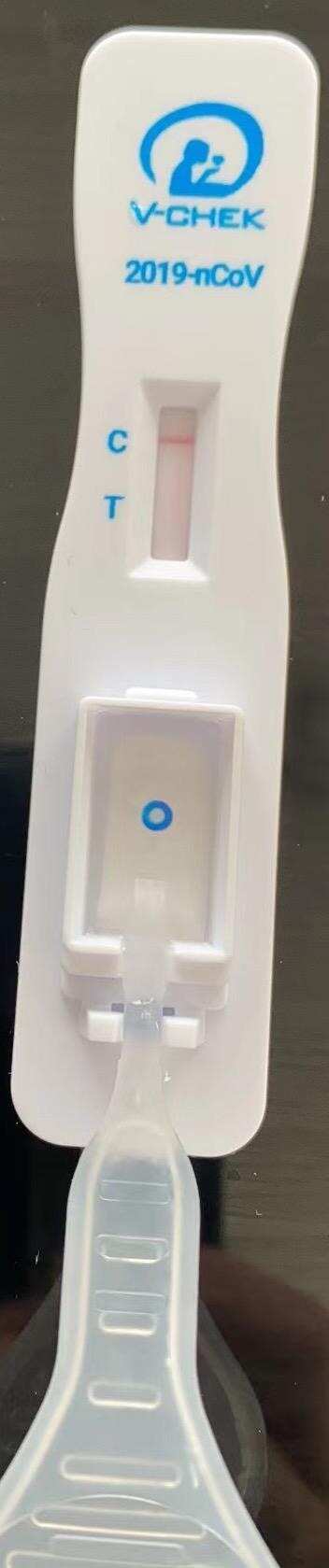 新州學生家長獲發的口含式快速抗原測試RAT棒。