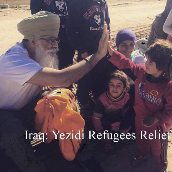 Ravinder Singh of Khalsa Aid in Iraq