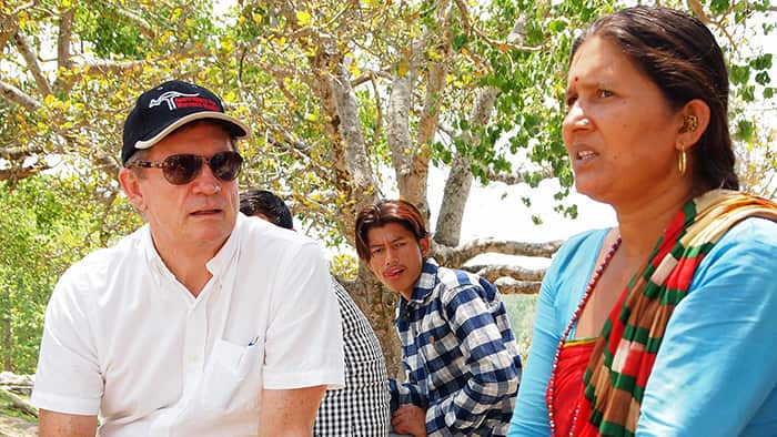 Dr Ray Hodgson with a nepali woman