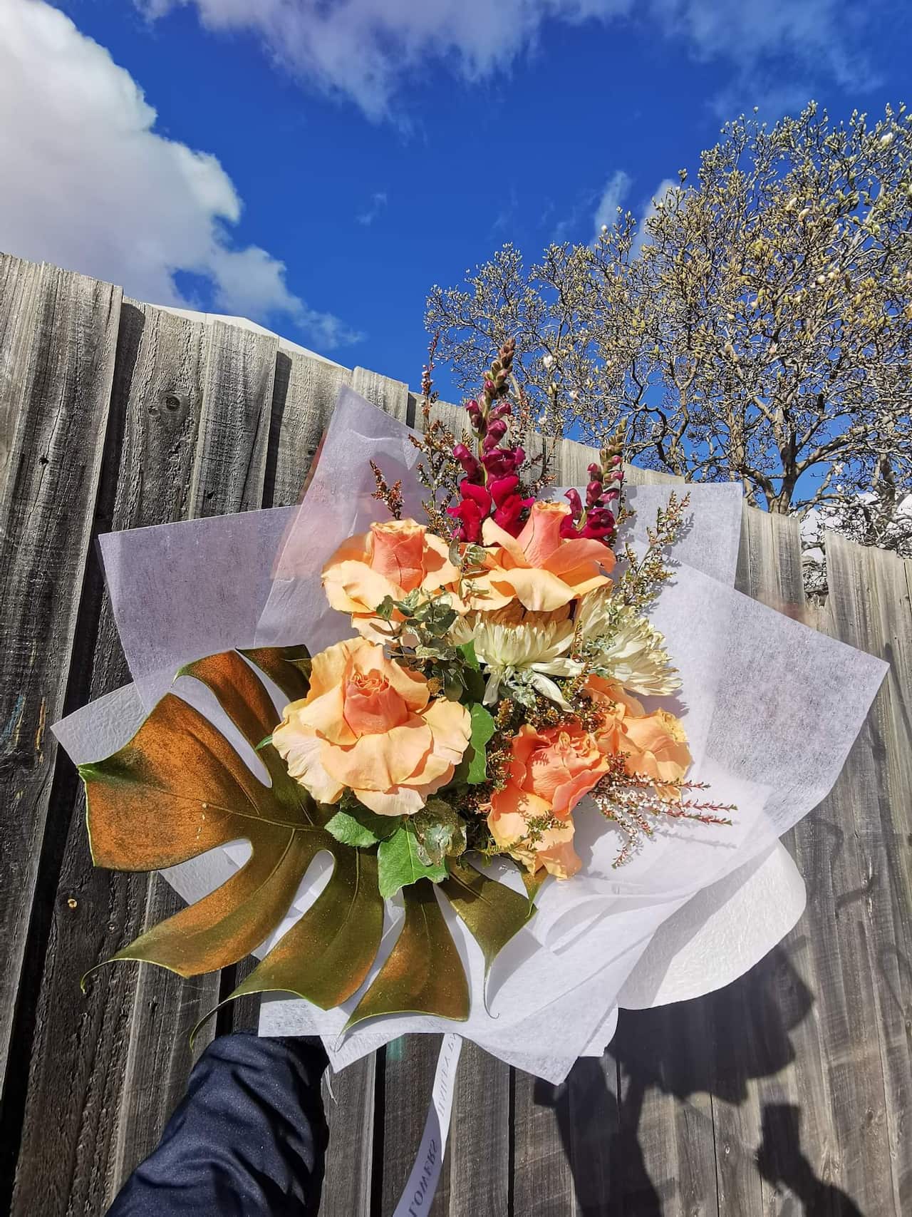 Saranya and the bouquet 