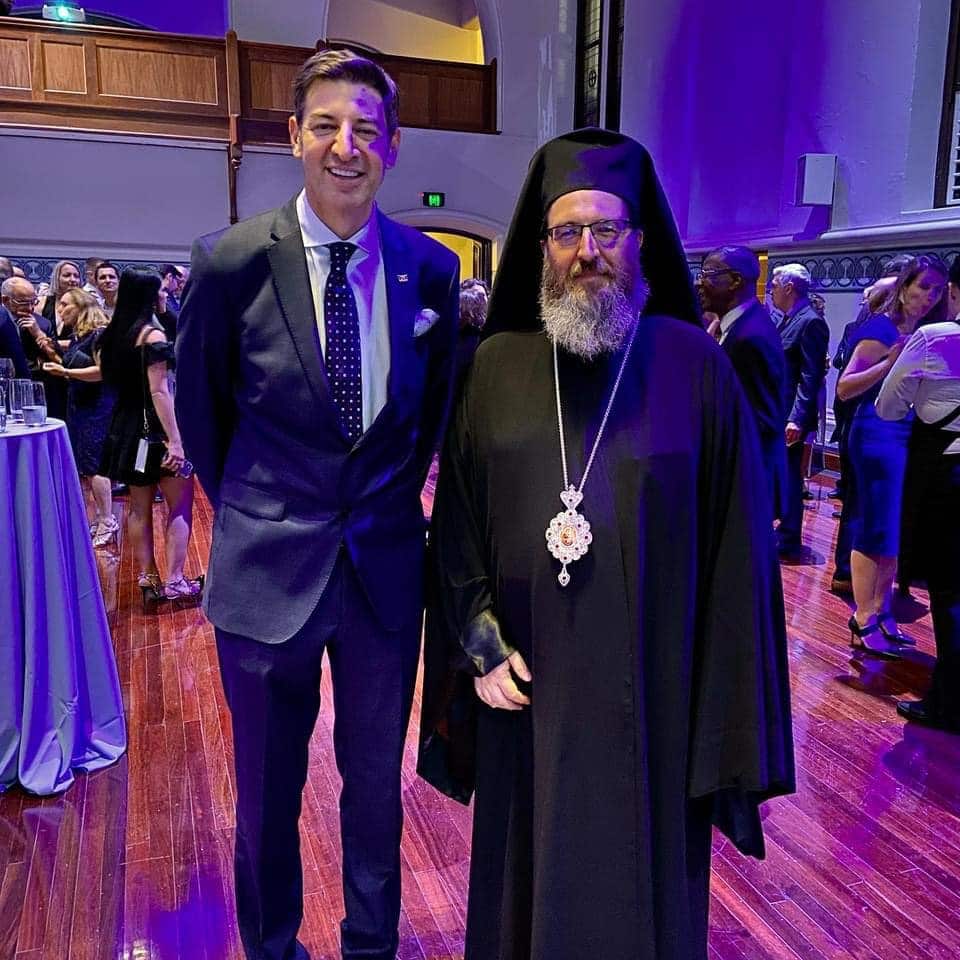 Perth's Mayor Basil Zempilas and Bishop Elpidios of Kyaneon: Commemoration of the 200 year anniversary for the Greek War of Independence.  