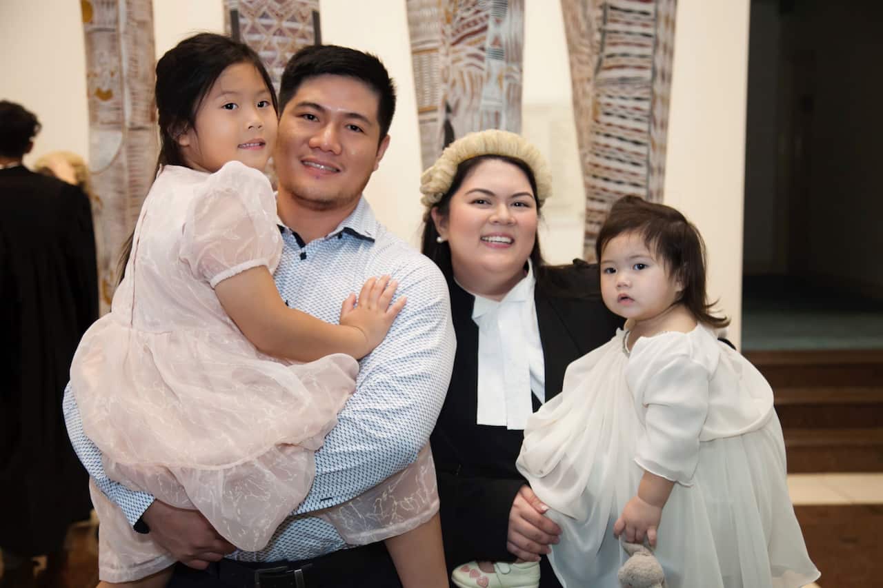 Zarah with her family.