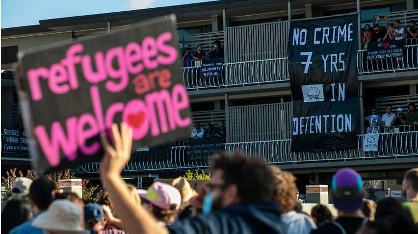 Protest against detention