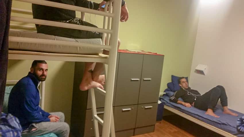 Asylum seekers room in Villawood detention center in Sydney.