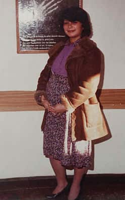 Mariana Minguez mientras estaba embarazada.