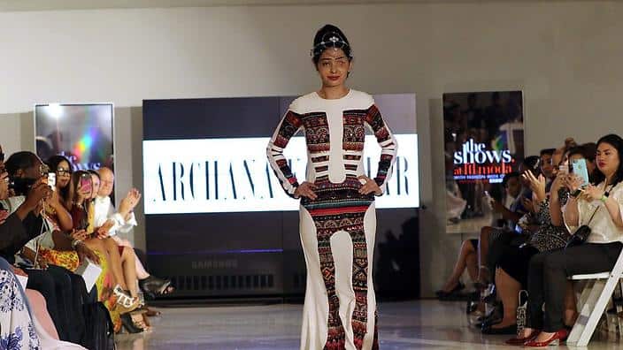 Acid attack survivor Reshma Bano of India walks the runway during the FTL Moda presentation at New York Fashion Week in New York, on September 8, 2016.    / AFP / TREVOR COLLENS        (Photo credit should read TREVOR COLLENS/AFP/Getty Images)
