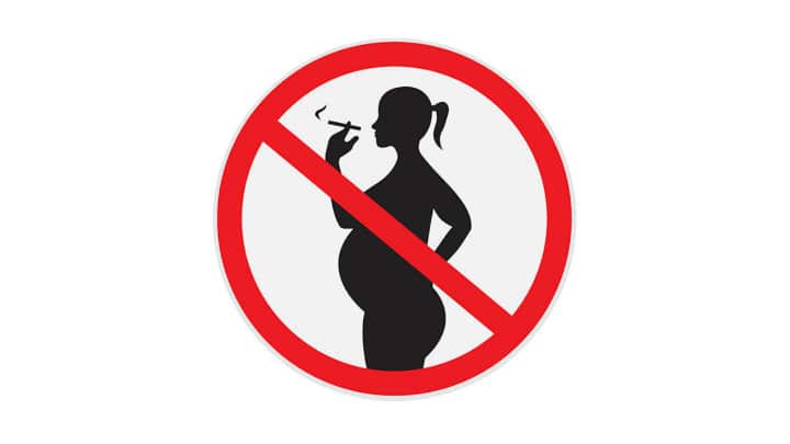 No smoking while pregnant