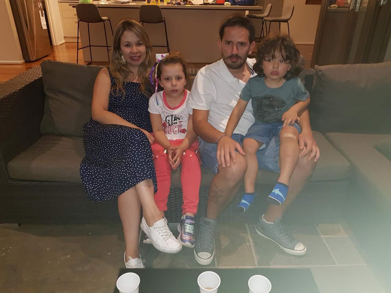 Diana Guerrero, colombian muslim in Australia, with her family