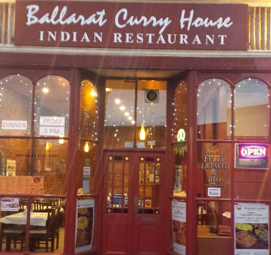 Ballarat curry house where the incident is alleged to have taken place.