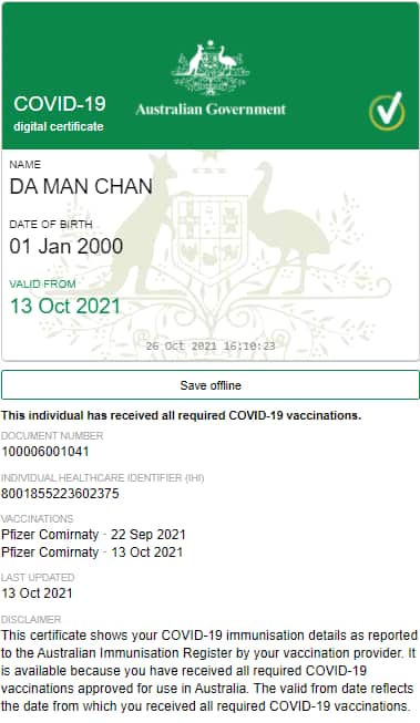 Fake vaccine passport