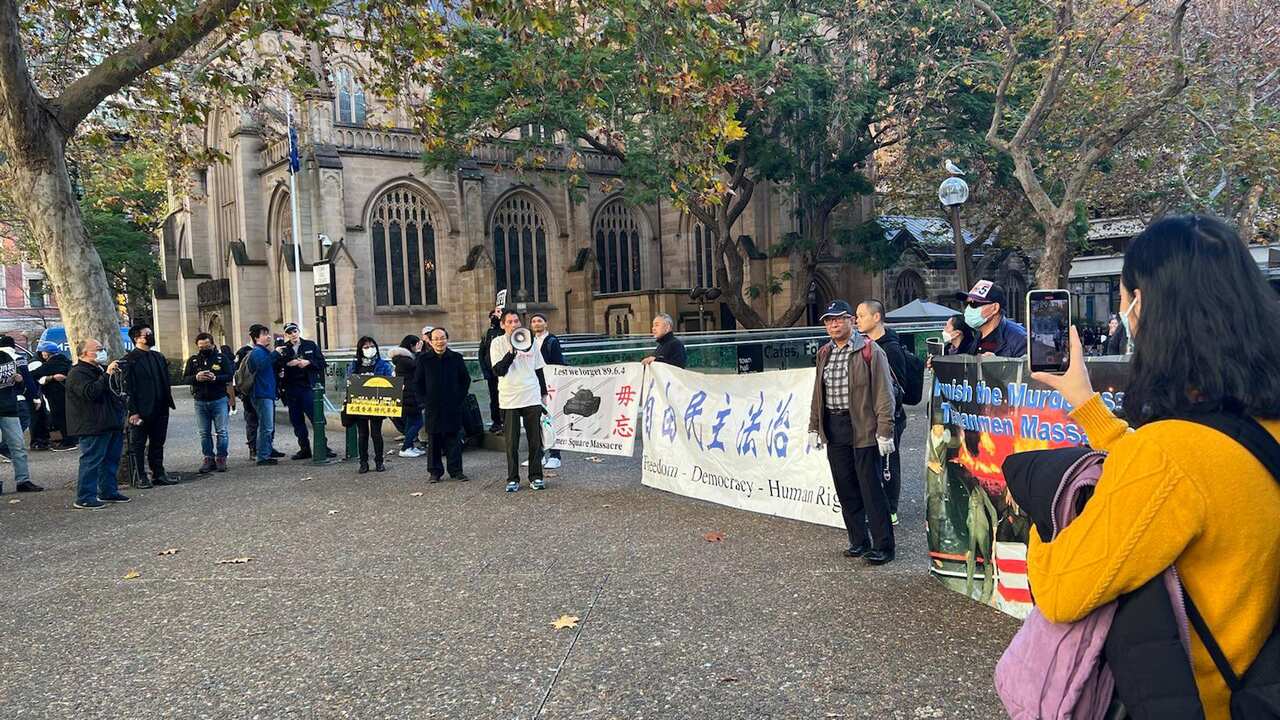 「六四事件」33 周年雪梨集會遊行。