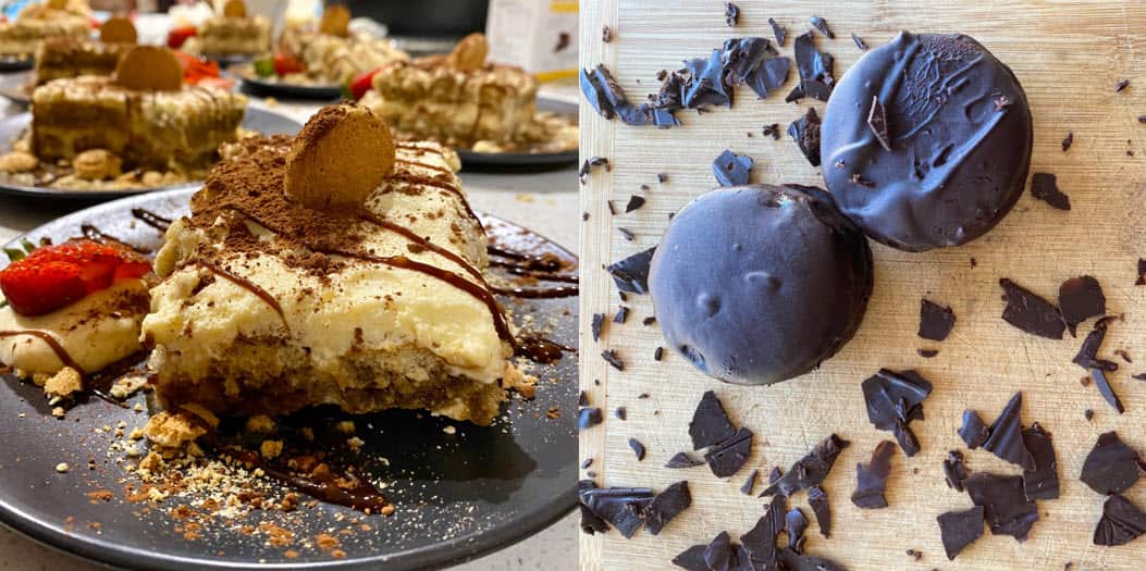 Due delle creazioni vegane di Riccardo Santangelo nel suo locale, il Rikahomemadefood, di Byron Bay