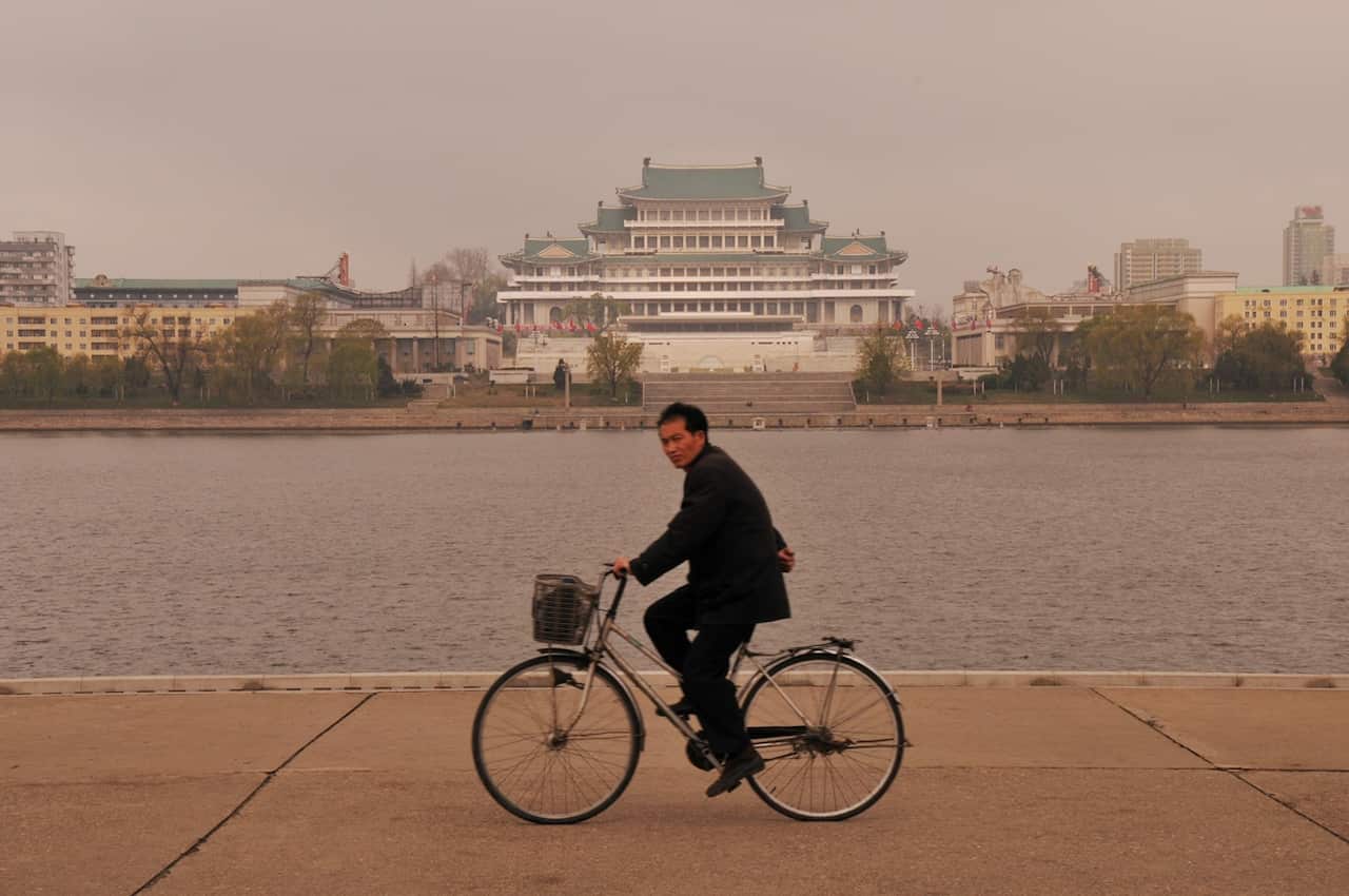 Taedong river in Pyongyang  