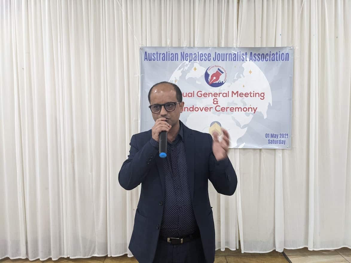Rishi Acharya,President Australia Nepal journalist association