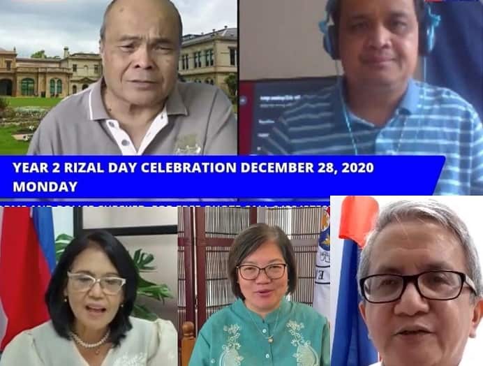Virtual Year 2 Rizal day celebration, December 28, 2020