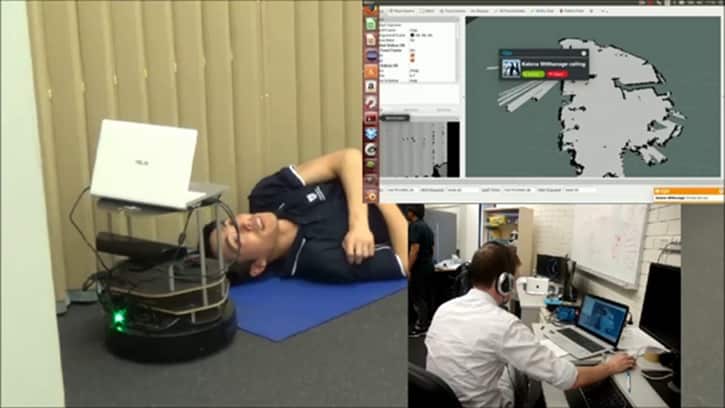 Robotic assistance during a fall