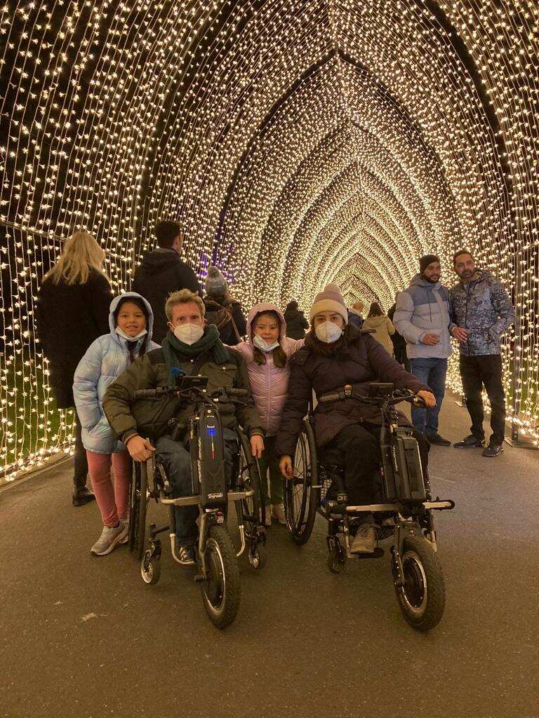Rocca en Lightscape, un evento público en los jardines botánicos de Melbourne.