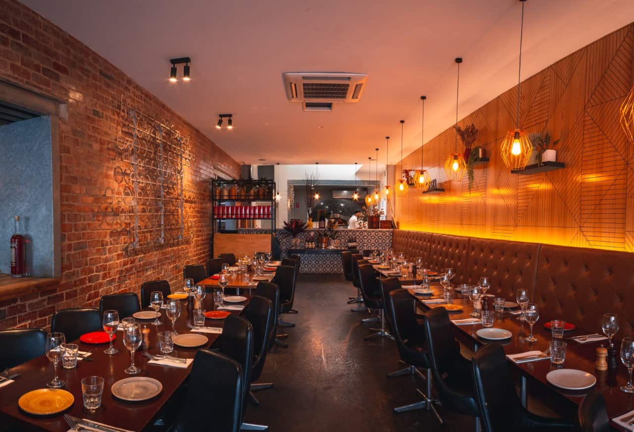 Empty hospitality venues during Victoria's third lockdown.