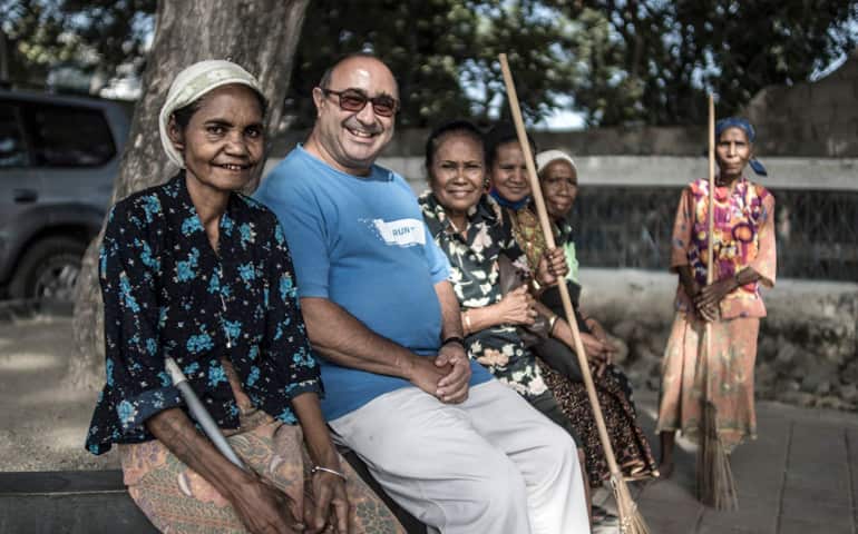 Spanish missionary Juan Angel Artiles en Timor Leste