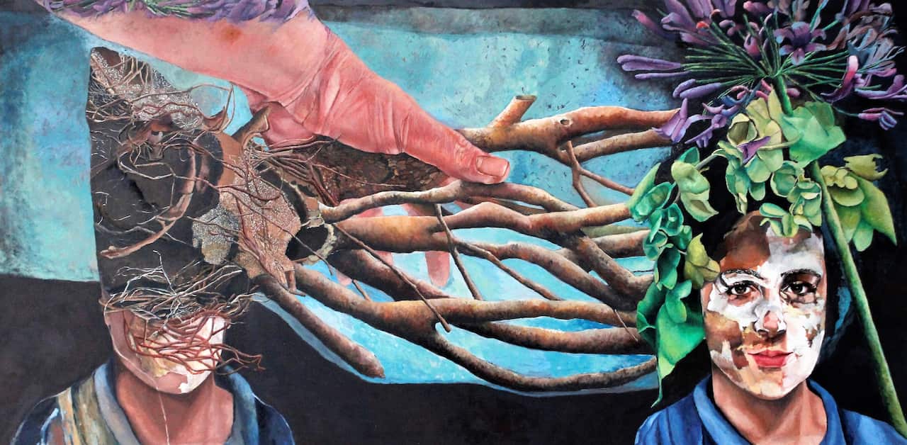 Colombian Artist Maria Pena's art work "Roots for seduction"