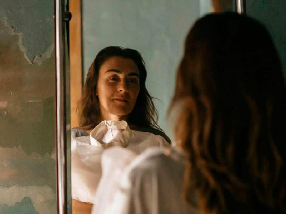 Spanish actress, Candela Pena, stars in the film La boda de Rosa) 2020 Spanish comedy film directed by Icíar Bollaín.