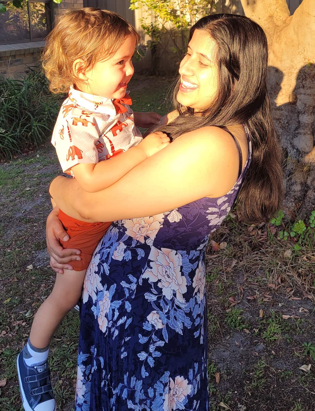 Rosi Aryal Lees with her kid