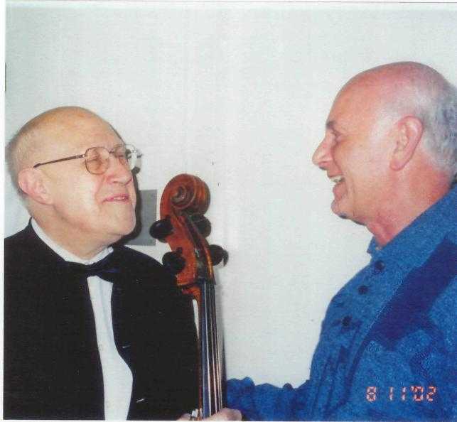 Azary Messerer with Cello genius Mstislav Rostropovich
